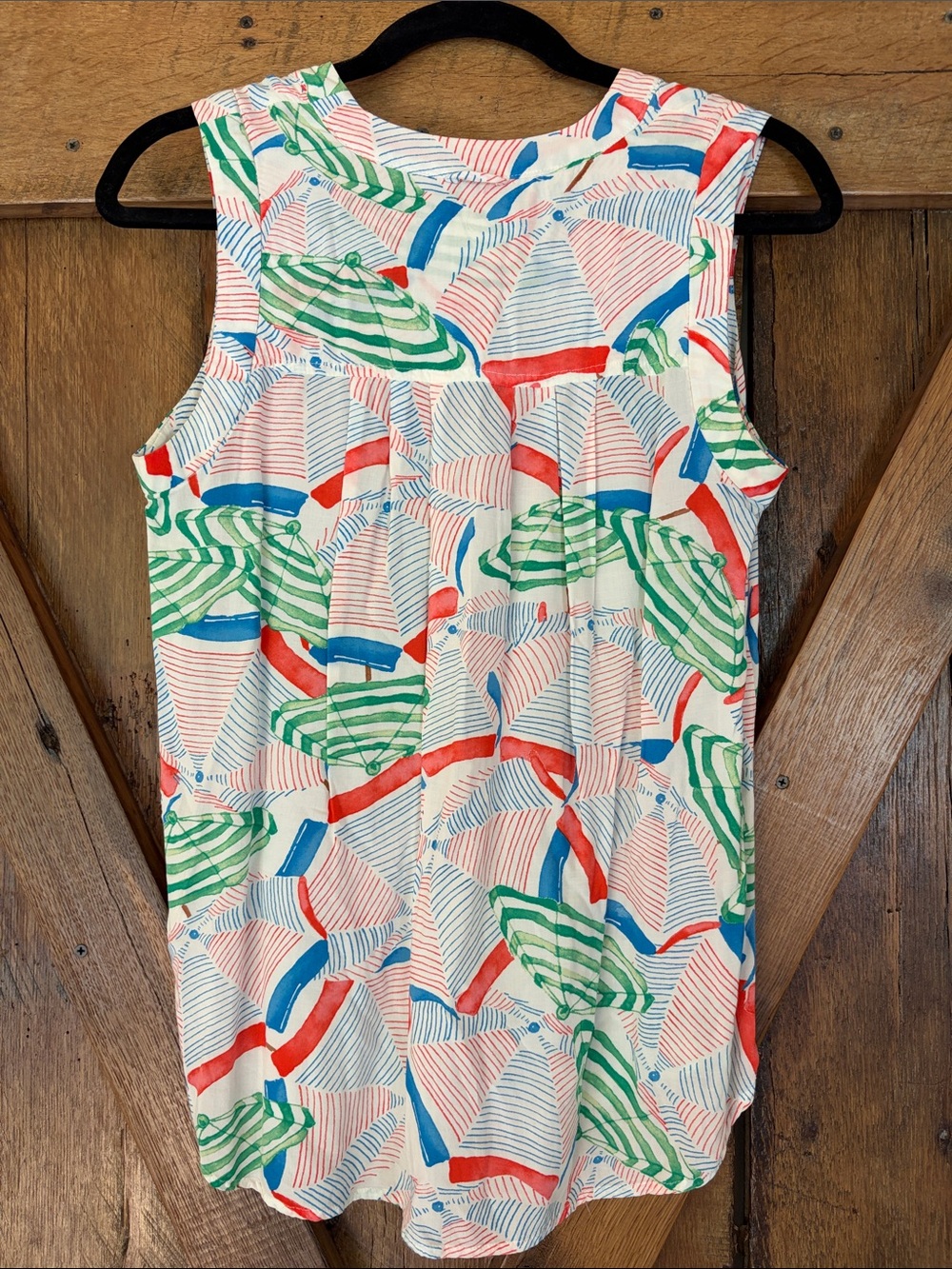 Anthropologie Maeve Size 2 “Sunseeker" Umbrella Print Blouse - Picture 5 of 7